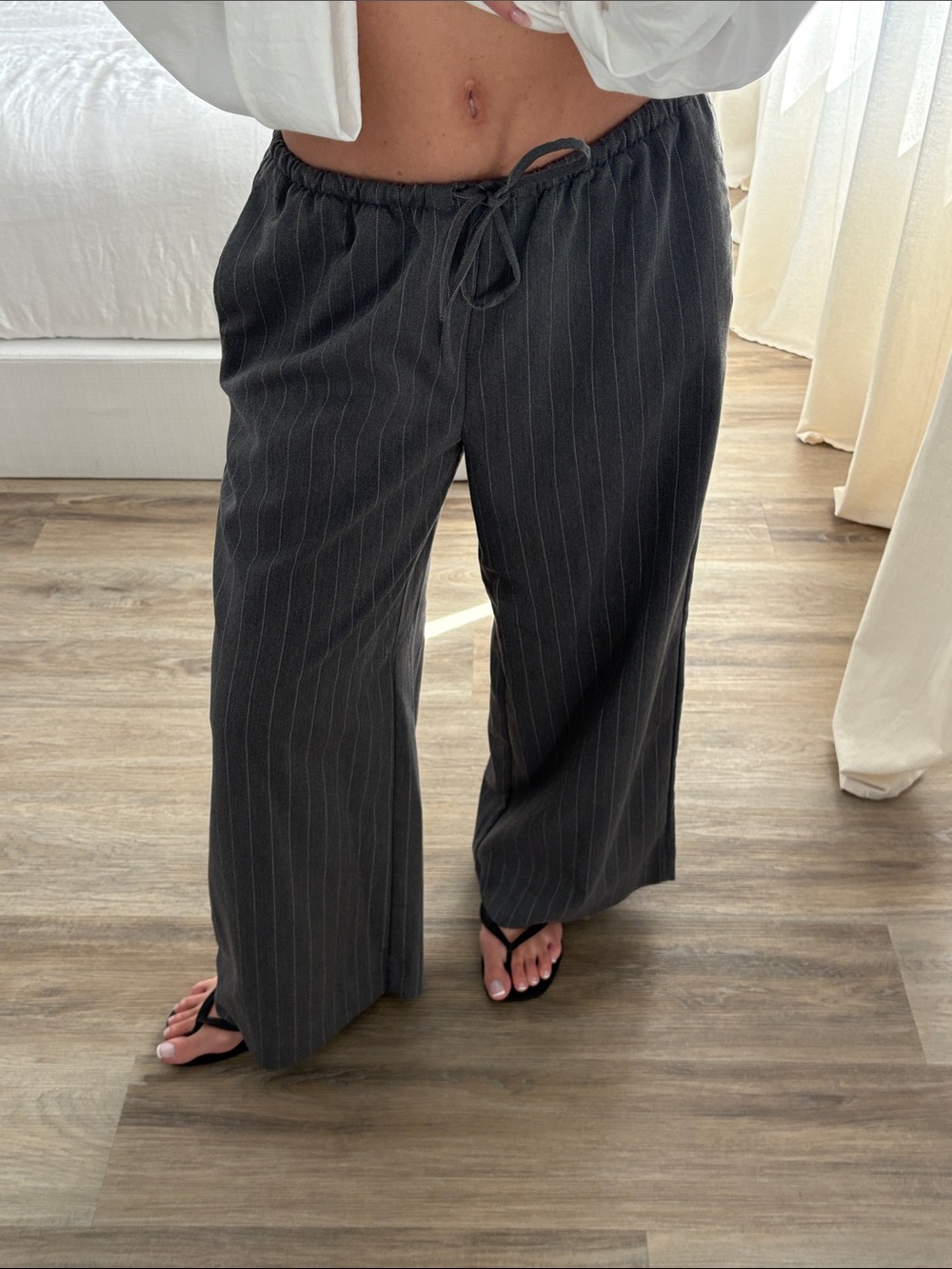 Drawstring Stripes Trousers